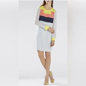 BCBGMaxAzria Women's Cally Colorblock Block Dress - Yellow, Pink, Navy, White